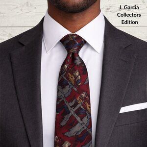 J. Garcia Collector’s Edition Tie – Artistic Print – 58” Length - Floating plane